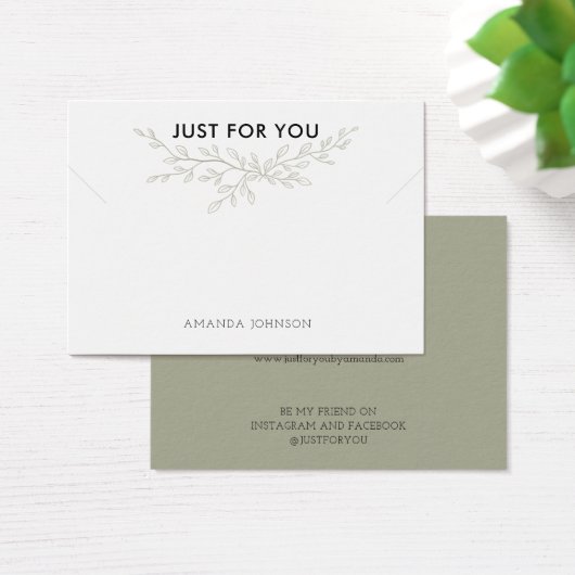 Modern Branch Earthy Bracelet Display Card (Bureau)