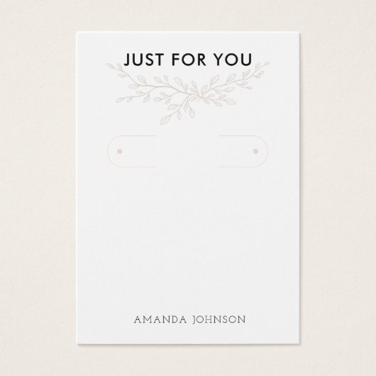 Modern Branch Earthy Hoop Earring Display Kaart (Voorkant)