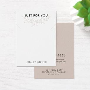 Modern Branch Earthy Necklace Display Card Visitekaartje