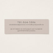 Modern Branch Earthy Stud Earring Display Card Mini Visitekaartjes (Achterkant)