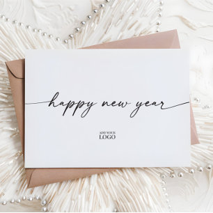 Modern Branded Happy New Year Kaart
