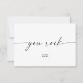 Modern Branded You Rock Dank je Bedankkaart (Voorkant)