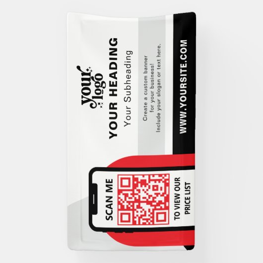 Modern Branding Professionele Adverteren QR-code Spandoek (Verticaal)