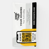 Modern Branding Professionele Adverteren QR-code Spandoek (Verticaal)