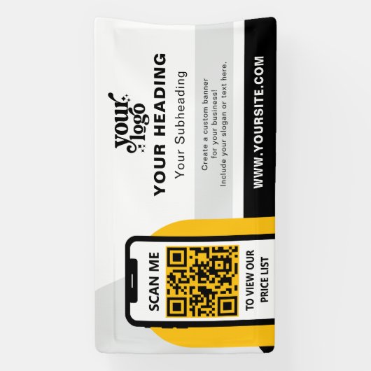 Modern Branding Professionele Adverteren QR-code Spandoek (Verticaal)
