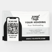 Modern Branding Professionele Adverteren QR-code Spandoek (Horizontaal)