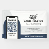 Modern Branding Professionele Adverteren QR-code Spandoek (Horizontaal)