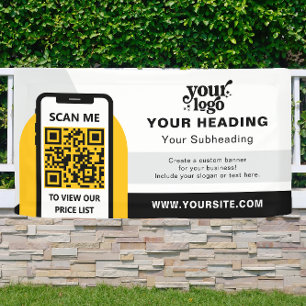 Modern Branding Professionele Adverteren QR-code Spandoek