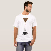 Modern Brew | Geometric Minimalist Pour Over Coffe T-shirt (Voorkant volledig)