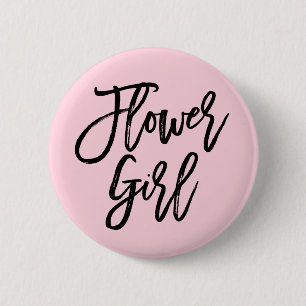 Modern Bridal Party Bloemenmeisje Ronde Button 5,7 Cm