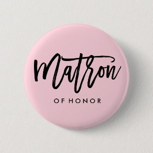 Modern Bridal Party Matron of Honor Ronde Button 5,7 Cm