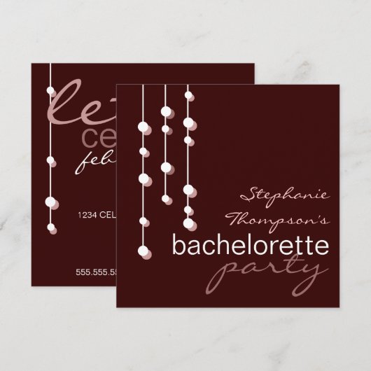 Modern Bride Bachelorette Kaart (Voorkant / Achterkant)