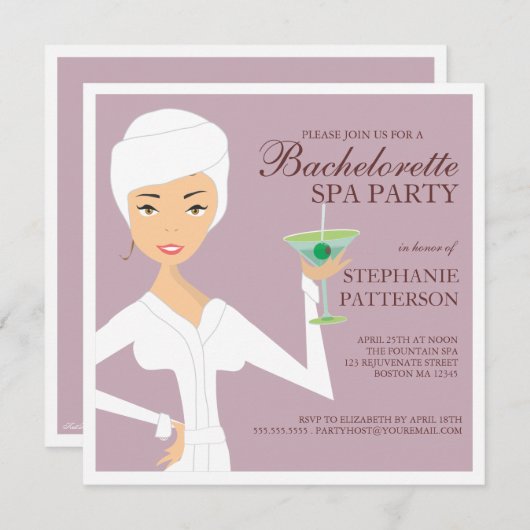 Modern Bride Bachelorette Spa Kaart (Voorkant / Achterkant)