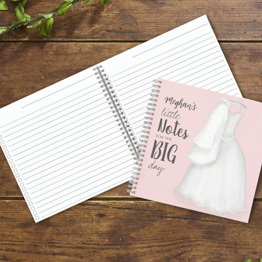 Modern Bride Elegant Pink Weddenschap Notitieboek