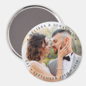 Modern Bride Groom Simple Photo Wedding Magneet (Voorkant / Achterkant)