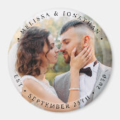 Modern Bride Groom Simple Photo Wedding Magneet (Voorkant)