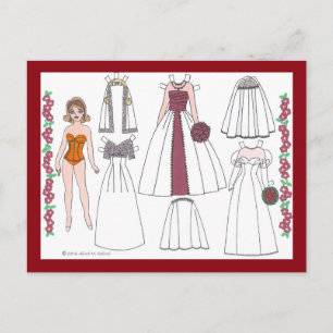 Modern Bride II Paper Doll Briefkaart