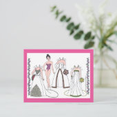 Modern Bride III Paper Doll Briefkaart (Staand voorkant)