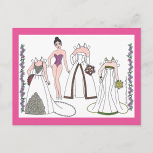 Modern Bride III Paper Doll Briefkaart