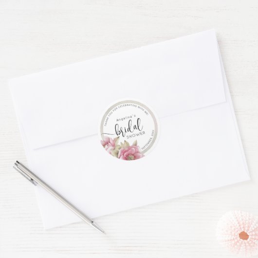 Modern Bride Shower Sticker (Enveloppe)