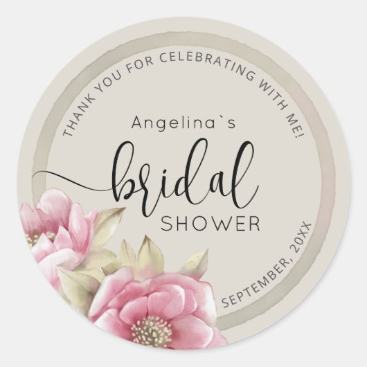 Modern Bride Shower Sticker  (Voorkant)
