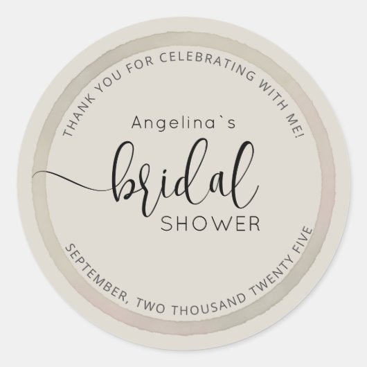 Modern Bride Shower Sticker  (Devant)
