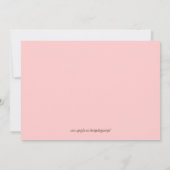 Modern Bride Silhouette Invitation Kaart (Achterkant)