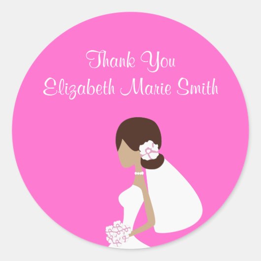 Modern Bride Silhouette Sticker (Voorkant)