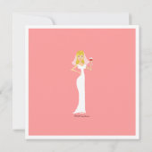 Modern Bride Wine Theme Bridal Shower Kaart (Achterkant)