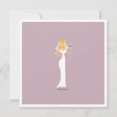 Modern Bride Wine Theme Bridal Shower Kaart (Achterkant)