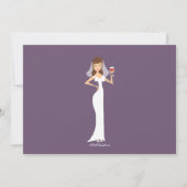 Modern Bride Wine Theme Bridal Shower Kaart (Achterkant)