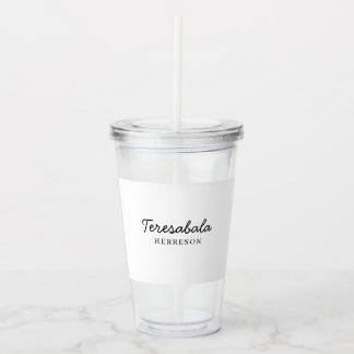 Modern Bridesmaid Minimalist Script Design Acryl Drinkbeker