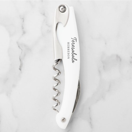 Modern Bridesmaid Minimalist Script Design Kurkentrekker (Voorkant)