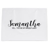 Modern Bridesmaid-voorstel Groot Cadeauzakje (Voorkant)