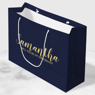 Modern Bridesmaid-voorstel Groot Cadeauzakje