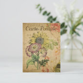 Modern Briefkaart voor het collage van bloemen (Staand voorkant)