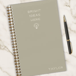 Modern Bright Ideas Personalized Name Stylish Notitieboek