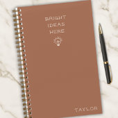 Modern Bright Ideas Personalized Name Terracotta Notitieboek