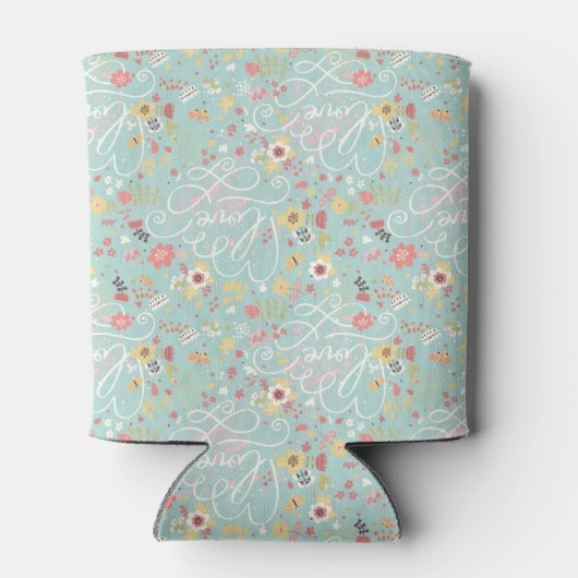 Modern Bright Romantisch patroon Blikjeskoeler (Achterkant)