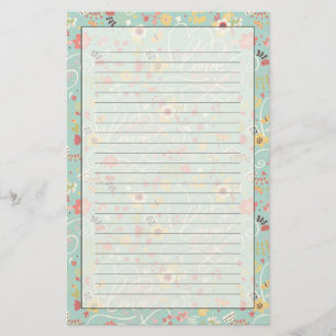 Modern Bright Romantisch patroon Briefpapier