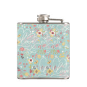 Modern Bright Romantisch patroon Heupfles (Achterkant)