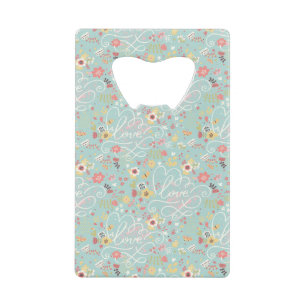 Modern Bright Romantisch patroon Kredietkaart Flessenopener