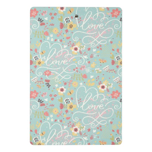 Modern Bright Romantisch patroon Mini Klembord (Achterkant)
