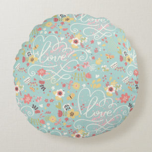 Modern Bright Romantisch patroon Rond Kussen