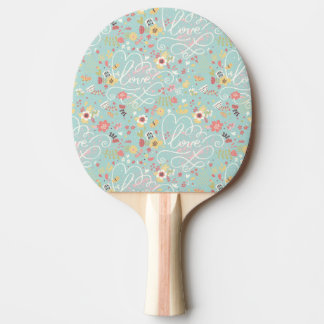 Modern Bright Romantisch patroon Tafeltennisbatje