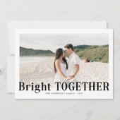 Modern Bright Together Kerstkoppels Feestdagenkaart (Voorkant)