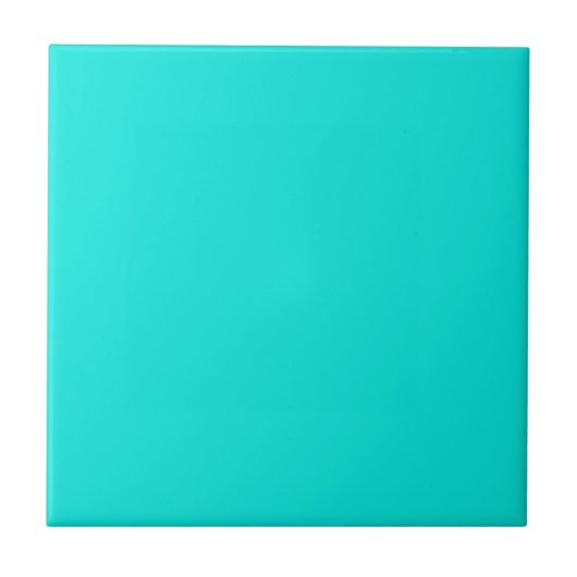 Modern Bright Turquoise Tegeltje (Voorkant)