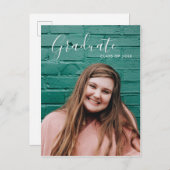 Modern BrightStor Editable Photo Afstuderen Aankondigingskaart (Voorkant / Achterkant)