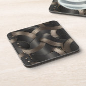 Modern Bronze Flow Coasters – Luxury Table Decor Bier Onderzetter (Linkerzijde)