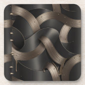 Modern Bronze Flow Coasters – Luxury Table Decor Bier Onderzetter (Voorkant)